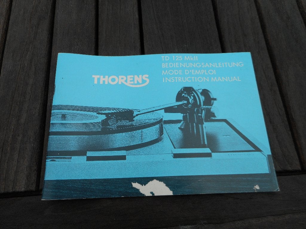 Origineel Bedieningsboekje  Thorens TD 125 Mk 2, Ophalen of Verzenden, Gebruikt, Thorens