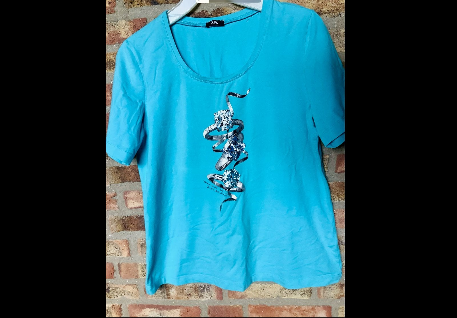 Gerry Weber! Als nieuw prachtig azuur blauw shirt diamant 42, Blauw, Maat 42/44 (L), Ophalen of Verzenden, Zo goed als nieuw