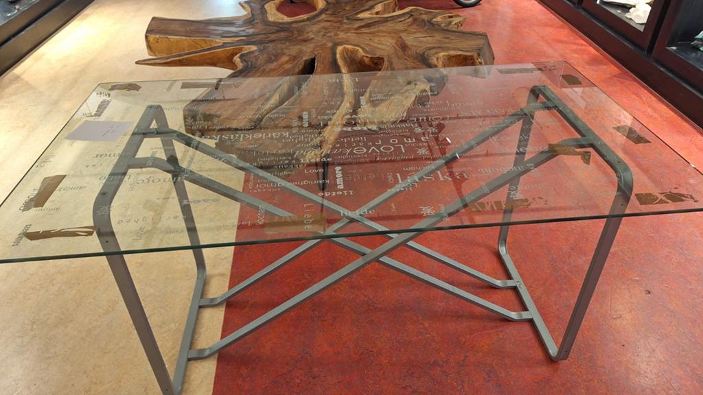 Glazen tafel gratis, Ophalen of Verzenden, Rechthoekig, 50 tot 100 cm, Minder dan 50 cm