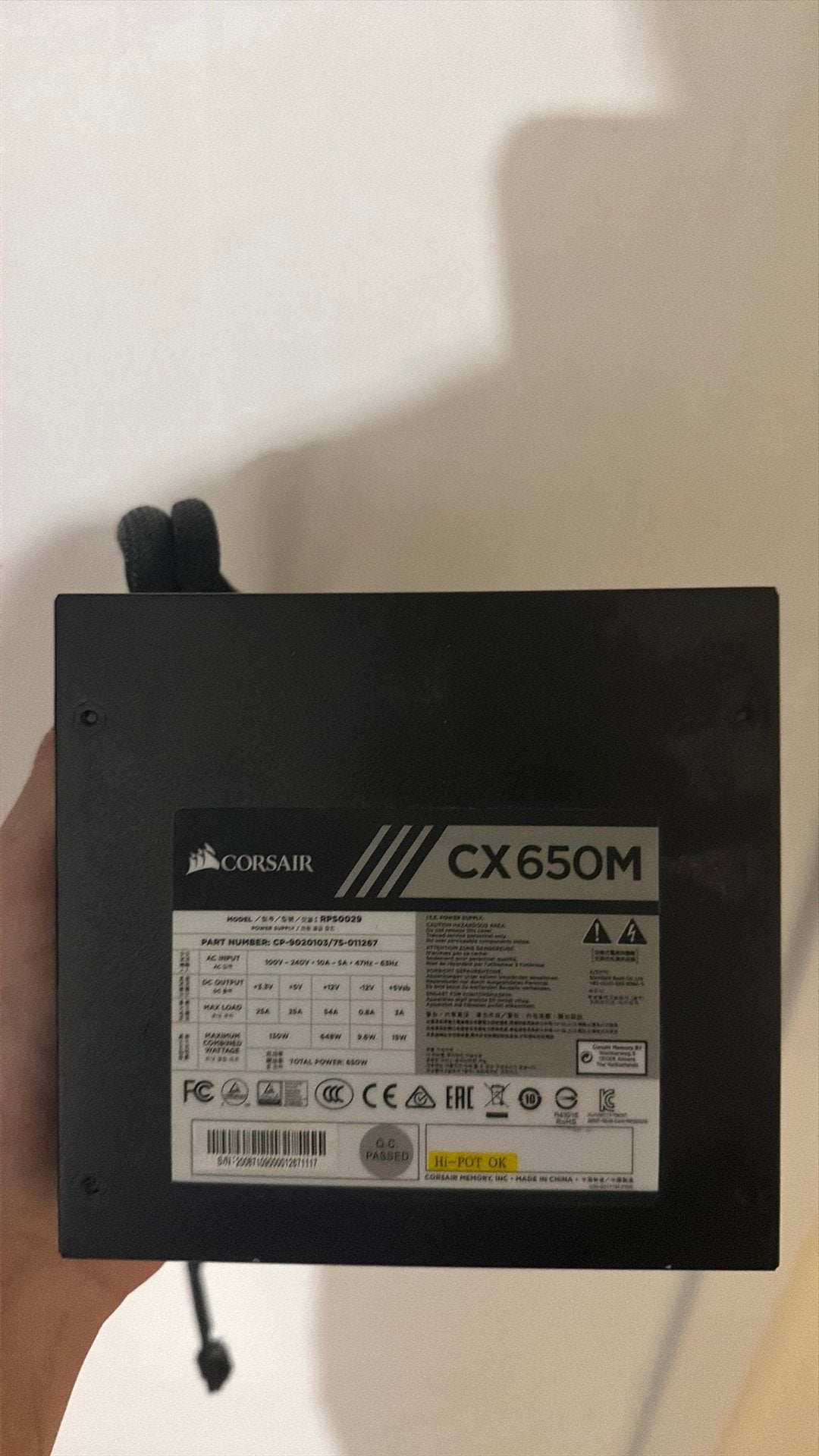 Corsair cx650M, Ophalen of Verzenden, Gebruikt