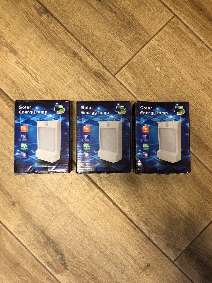 3x Solar wandlamp wit buitenlamp op zonne energie Nieuw, Ophalen of Verzenden, Nieuw