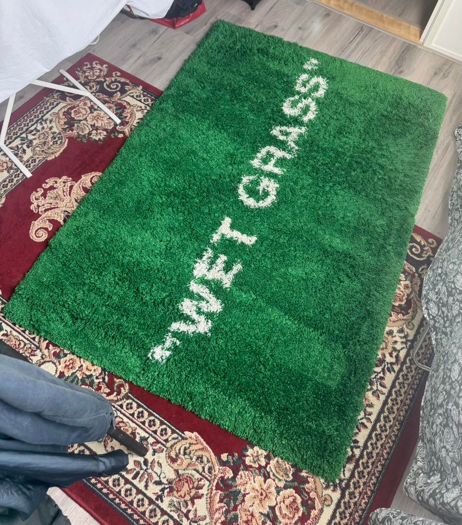 Ikea x Virgil Abloh Vloerkleed "WET GRASS", Ophalen of Verzenden, Zo goed als nieuw, Rechthoekig, 200 cm of meer