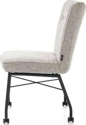 6 Nieuwe stoelen, met pocket en Wielen, stof Creme, Olvi H&H, Ophalen, Wit, Nieuw, Stof