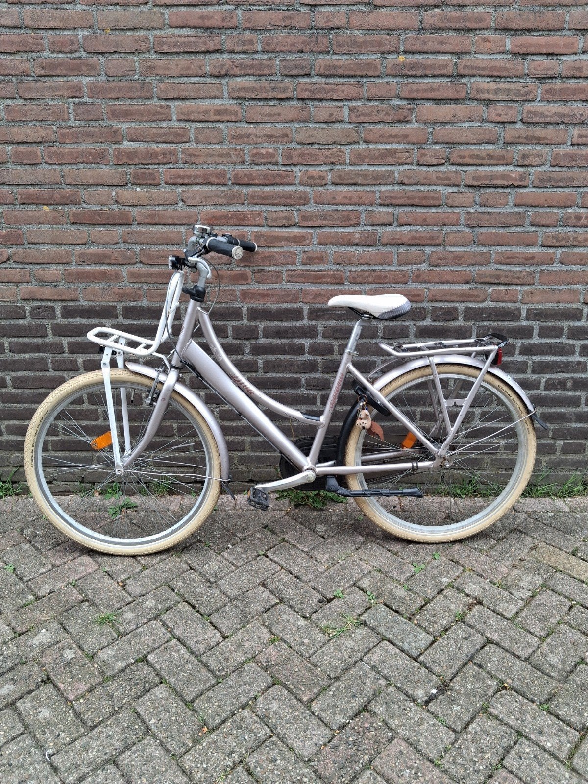 24 inch meisjesfiets met voordrager, Ophalen