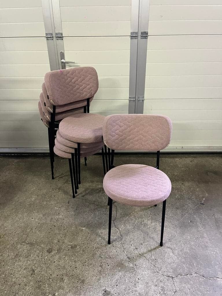 19 stuks luxe horeca restaurant Satelliet stoelen, Huis en Inrichting, Stoelen, Ophalen, Zo goed als nieuw, Stof, Grijs
