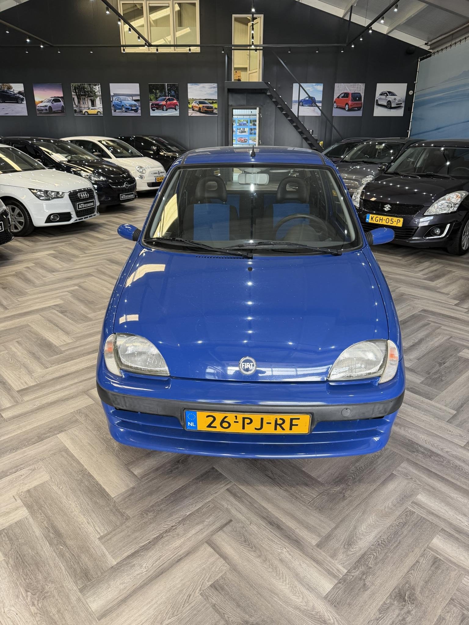Fiat Seicento 1.1 S, Voorwielaandrijving, Stof, Blauw, Handgeschakeld