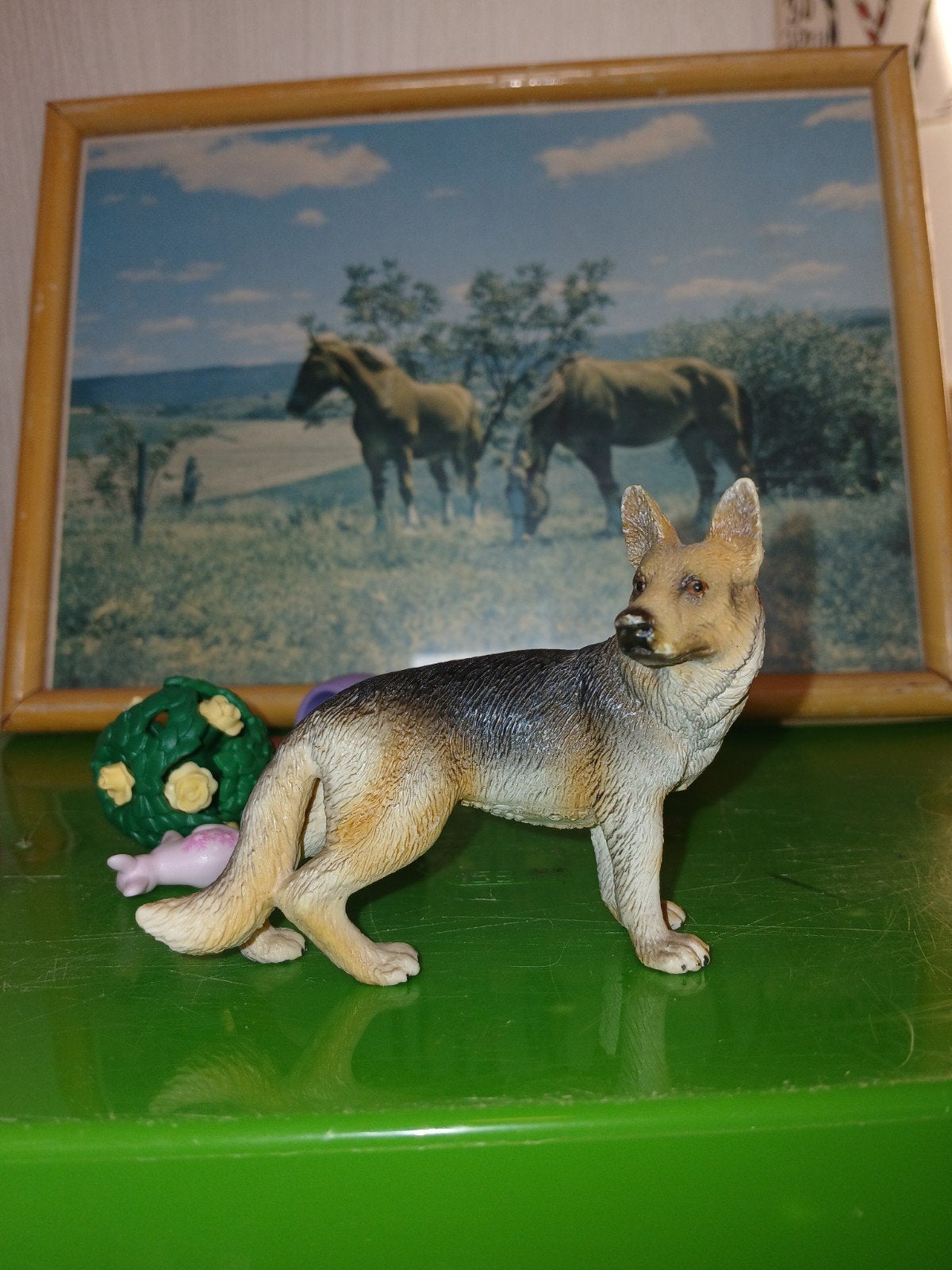 Duitse Herder Beeldje - Realistisch Hond Figuur, Ophalen, Gebruikt, Hond of Kat, Beeldje of Figuurtje