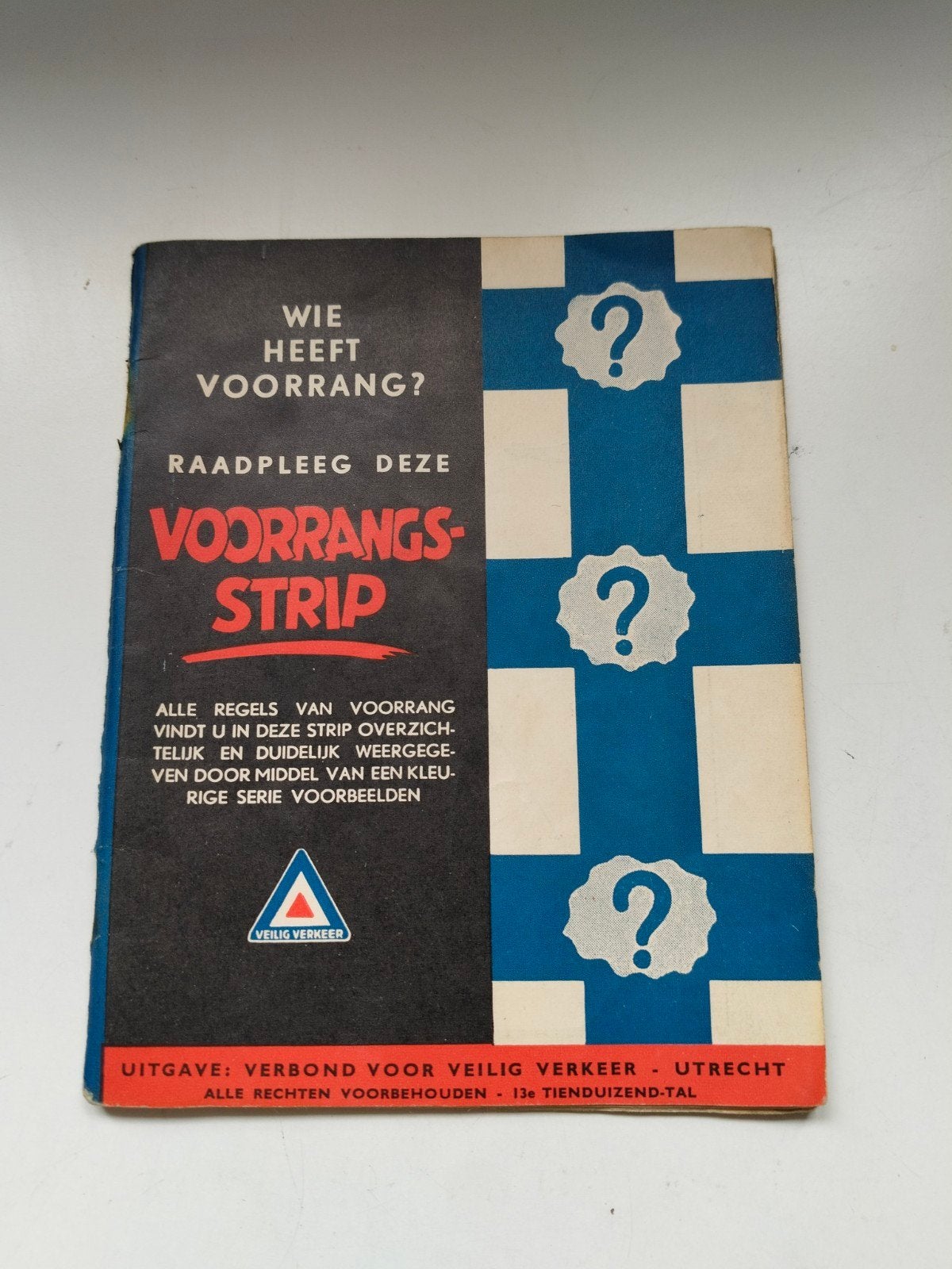 Verkeersborden Klapper - Voorrangs Strip (oud), Verzenden, Gelezen, Catalogus