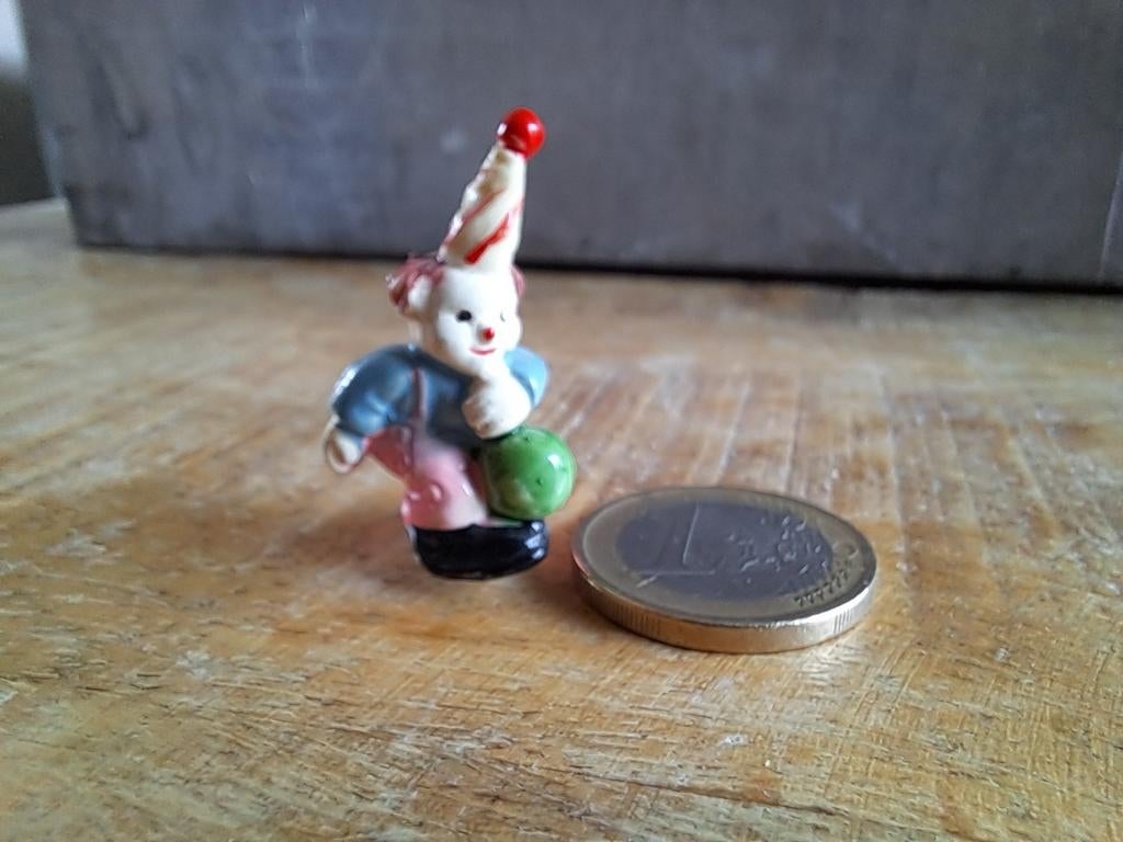 Vintage miniatuur clown, Ophalen of Verzenden