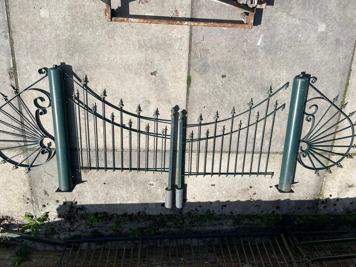 Sierhekwerk ijzeren tuinhek vast 4.80 meter vaste poort, Ophalen, Gebruikt, IJzer, Tuinhek