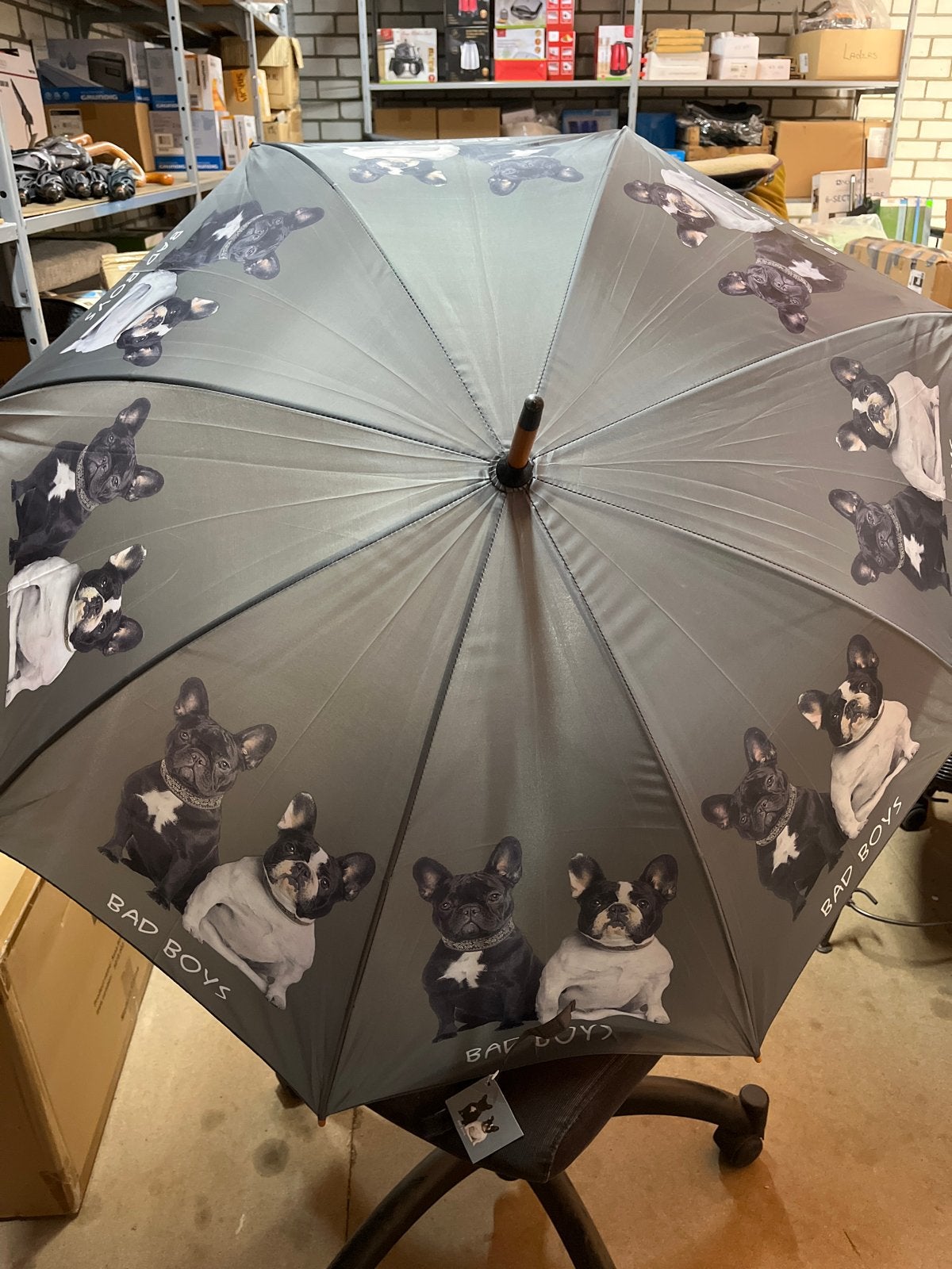 Paraplu met 'Bad Boys' honden design - Nieuw, Marsmore, ., Nieuw, Ophalen of Verzenden