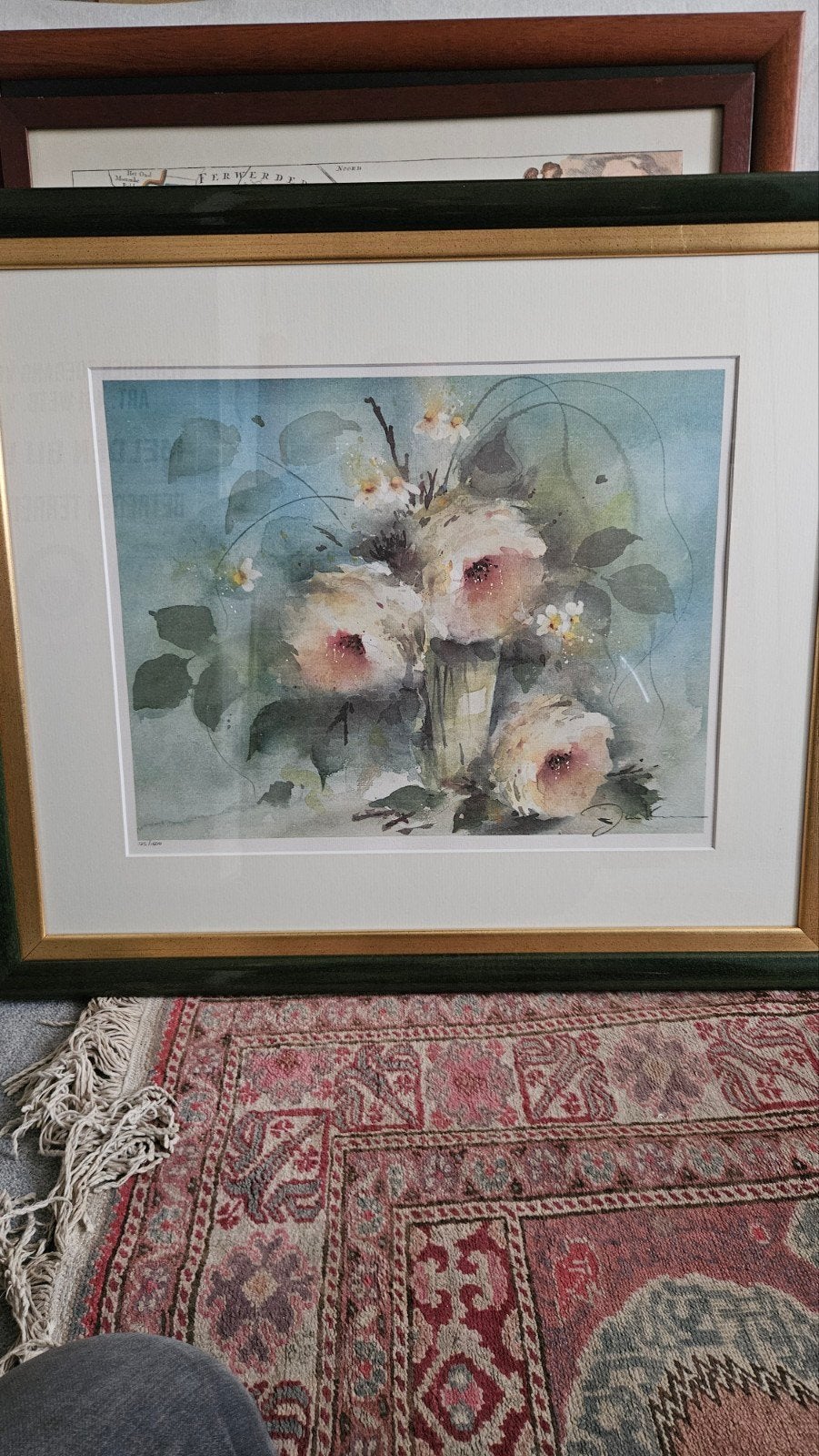 Bloemen aquarel Jan Kooistra, Bloemen, Nederlandse school, Overige ondergronden, Ophalen of Verzenden