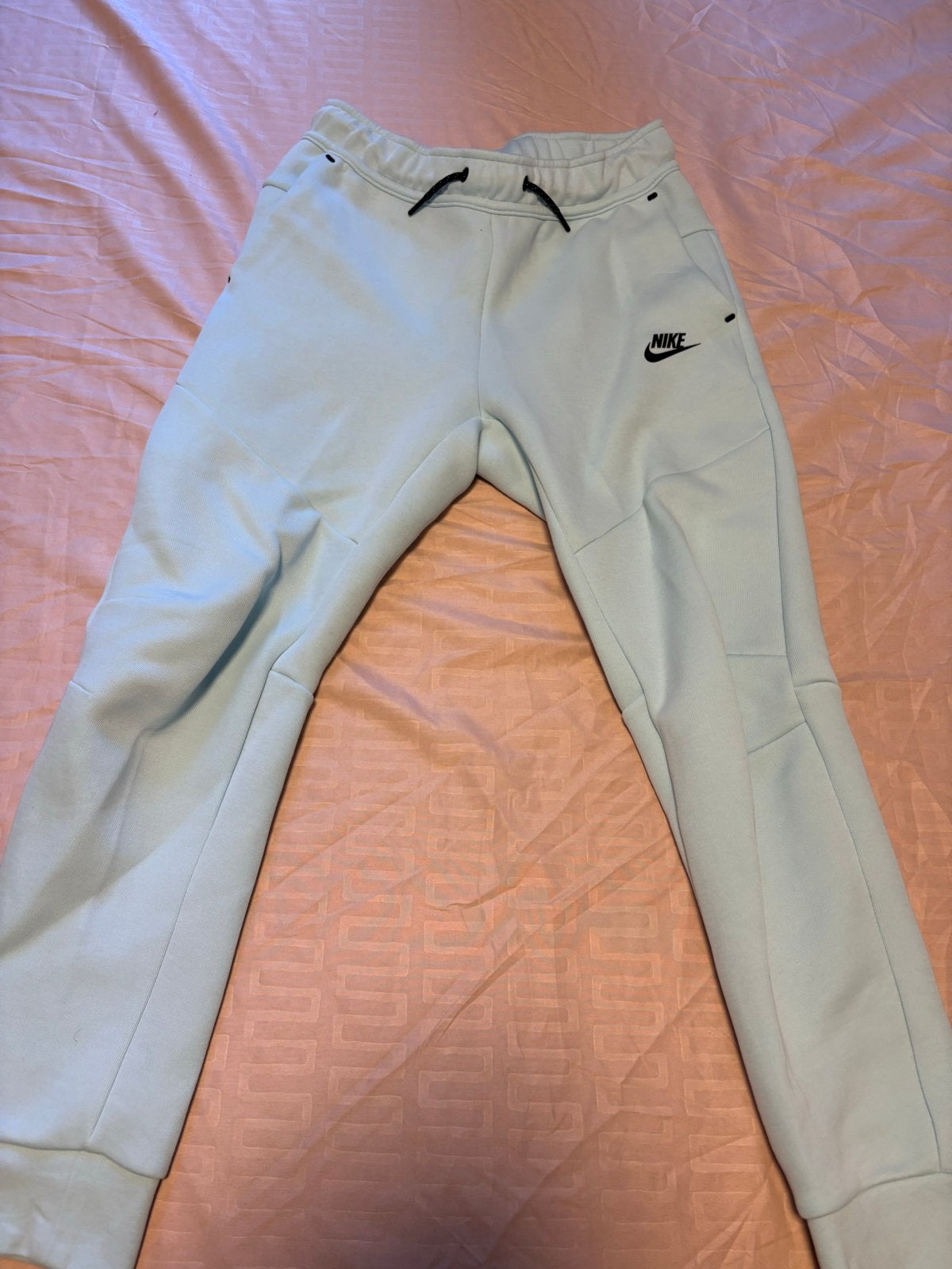 Nike Tech Broek - Lichtblauw (Kindermaat 147-158), Ophalen of Verzenden, Zo goed als nieuw, Jongen of Meisje, Broek