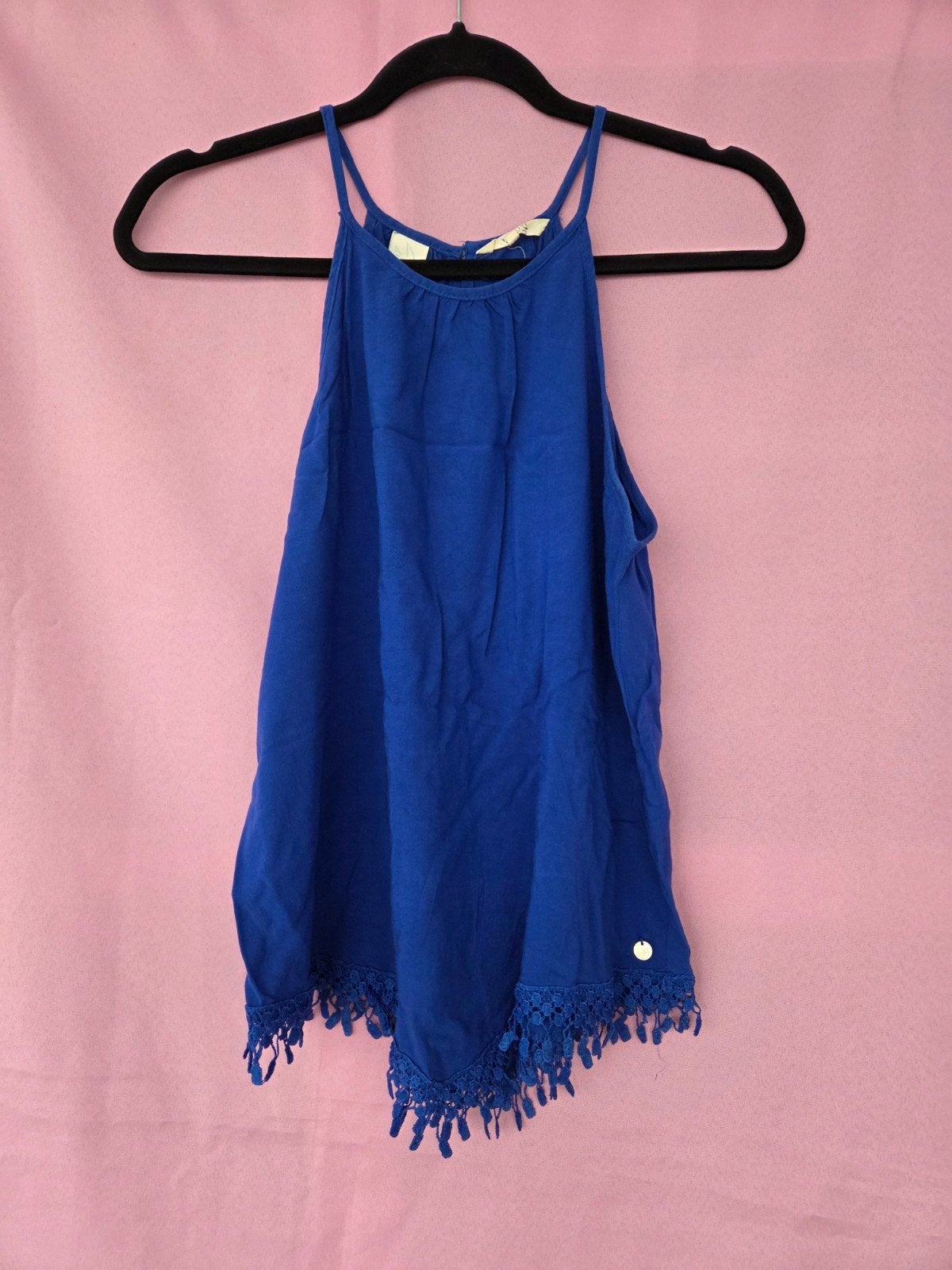 Blauwe top met kanten details - Maat S, Blauw, Ophalen of Verzenden, Zo goed als nieuw, Revelation