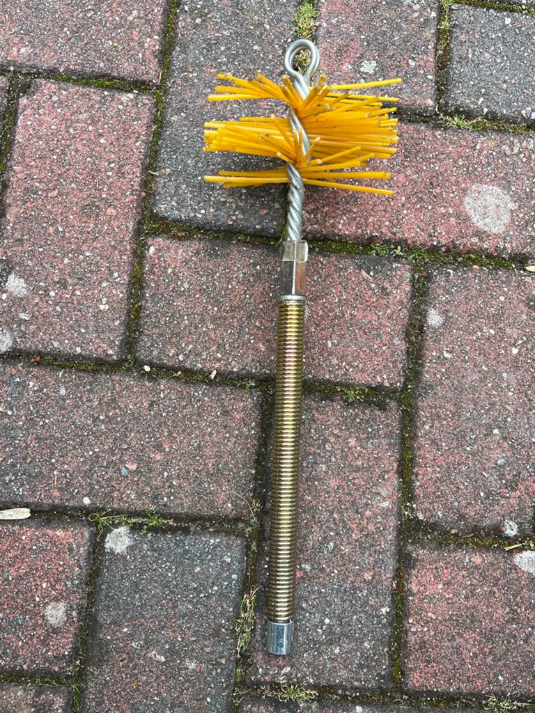 Schoorsteenveegborstel 125mm met flexibel deel, Ophalen of Verzenden, Nieuw