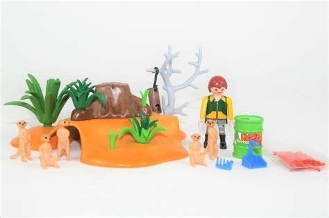 Playmobil 4853 Stokstaartjes met verzorger, Kinderen en Baby's, Wild life, Gebruikt, Complete set, Ophalen of Verzenden
