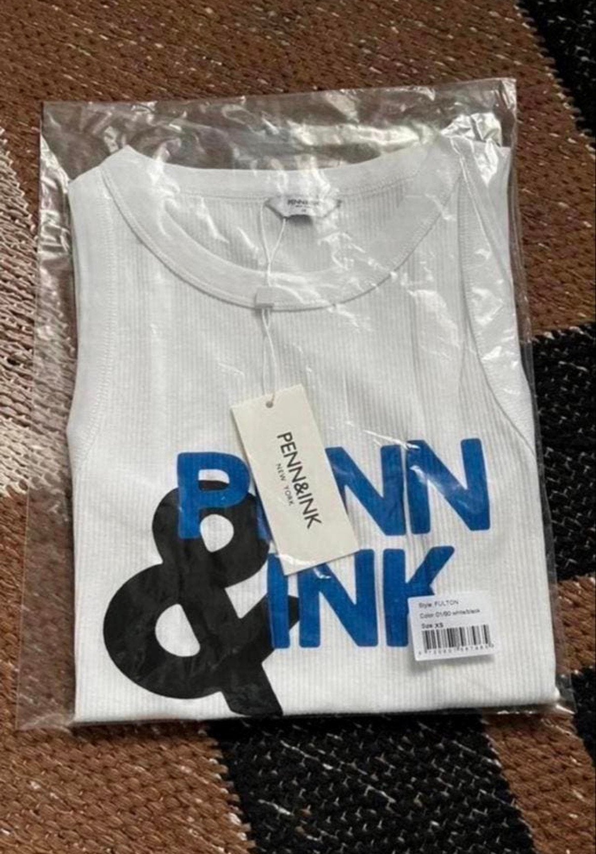 Penn & Ink Fulton tanktop wit met tekst - Nieuw met kaartjes, Wit, Nieuw, Ophalen of Verzenden, Zonder mouw