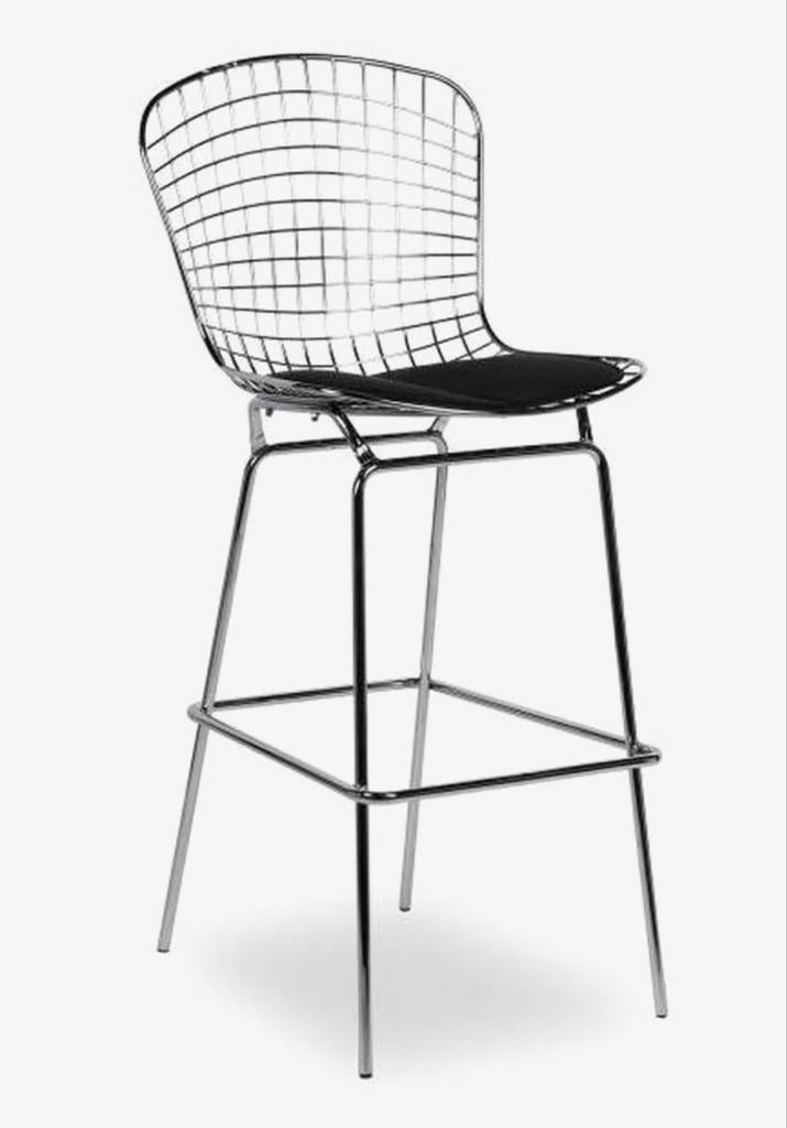 Moderne barkruk Harry Bertoia style, 5 stuks, Huis en Inrichting, 5 krukken of meer, Met voetsteun, Ophalen of Verzenden, Zo goed als nieuw