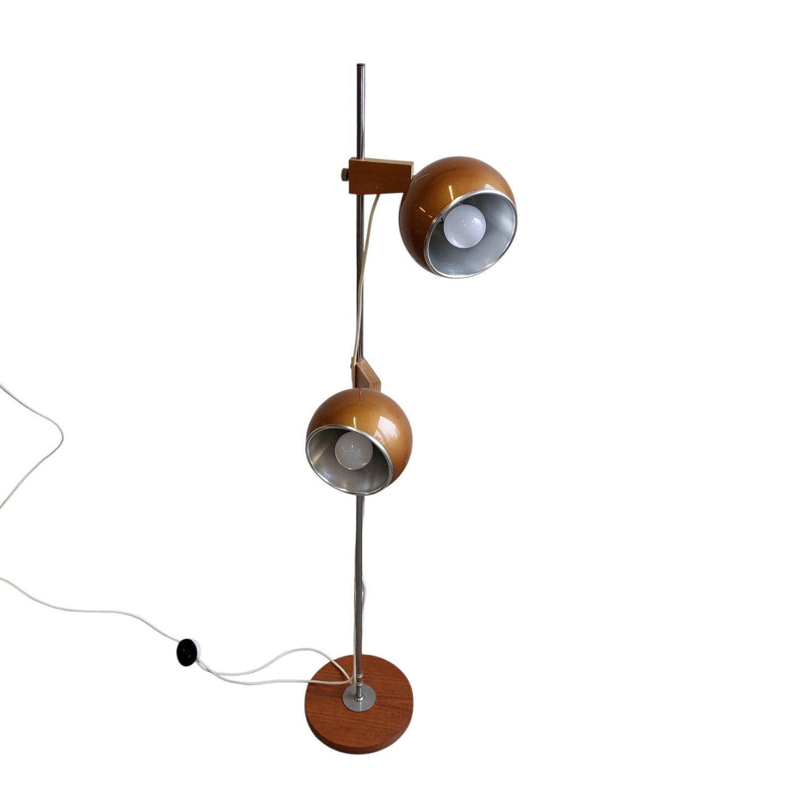 Temde Leuchten vintage vloerlamp en tafellamp (setprijs), Ophalen, Gebruikt, 100 tot 150 cm, E27 (groot)