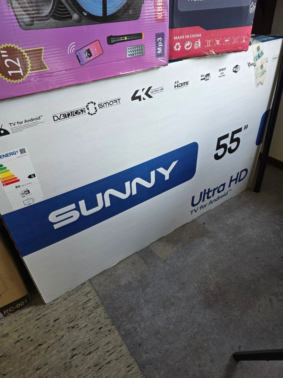 Nieuwe Sunny 55 inch 4K Ultra HD Smart TV voor Android, Ophalen of Verzenden