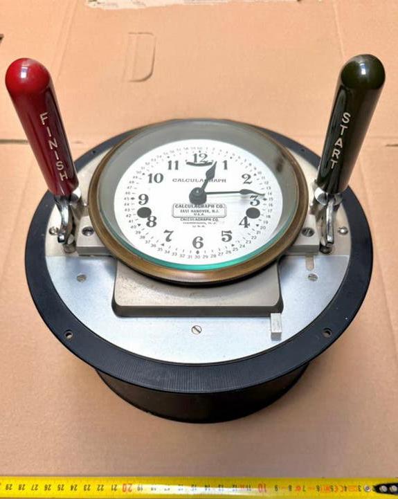 Antieke Calculagraph chronograaf klok ca. 1920-1940, Antiek en Kunst, Ophalen of Verzenden