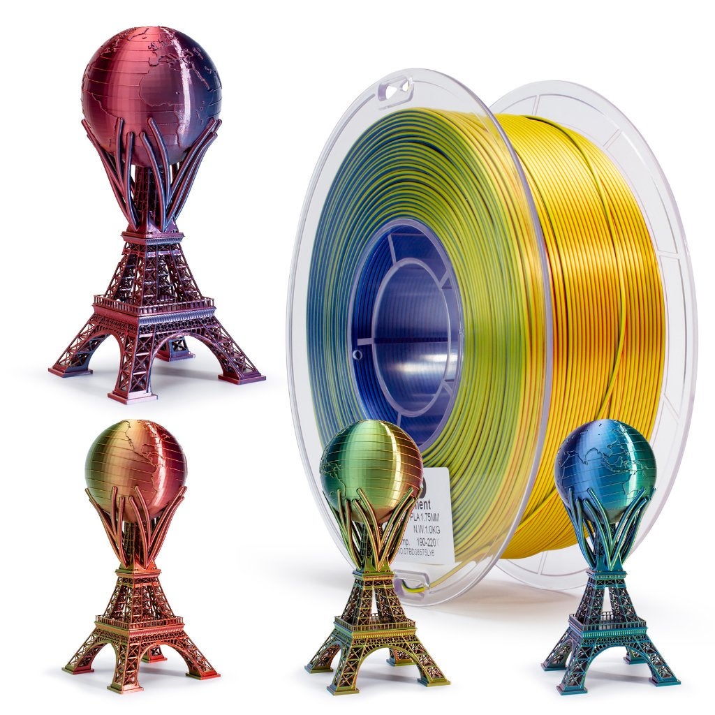 ZIRO Gradient Silk PLA – Aurora – 1KG – 1.75mm, Computers en Software, Ophalen of Verzenden, Nieuw, Filamentrollen