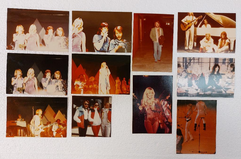 ABBA : 11 kleuren foto's - privé fan foto's, Verzenden, Zo goed als nieuw, Foto of Kaart