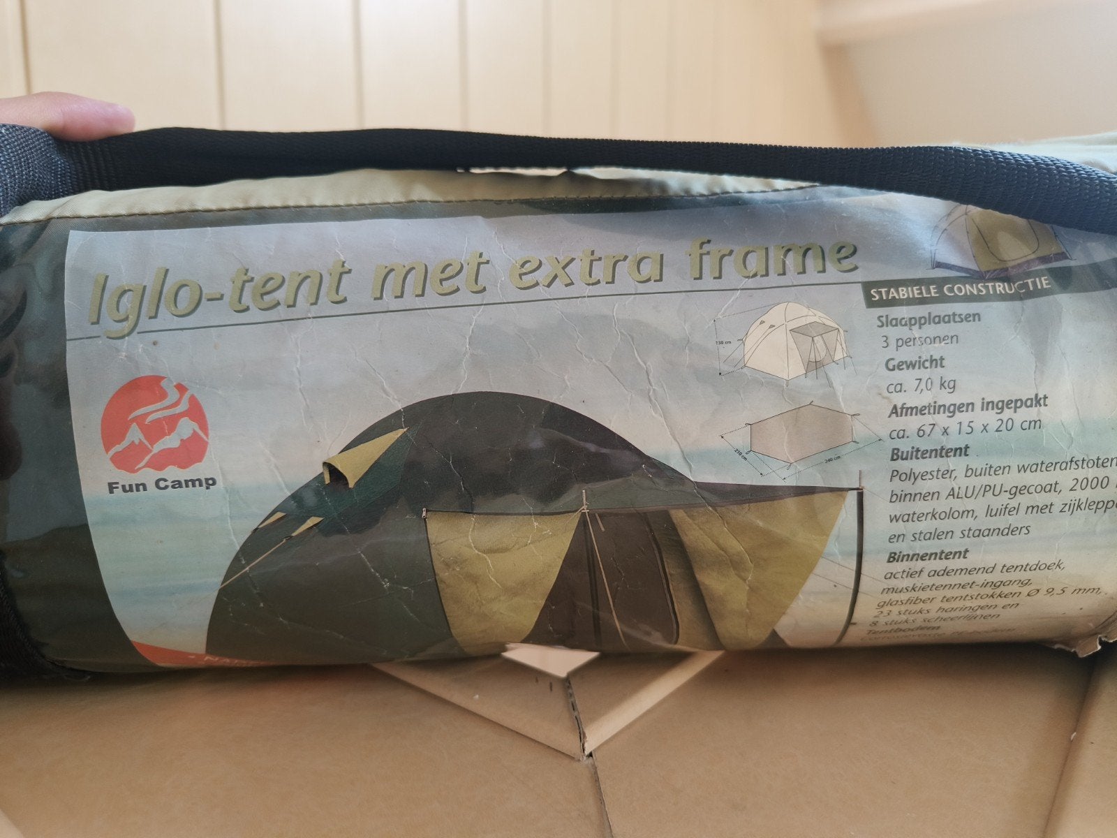 Fun Camp Iglotent voor 3 personen, Caravans en Kamperen, Tenten, Ophalen of Verzenden, Gebruikt, Tot en met 3