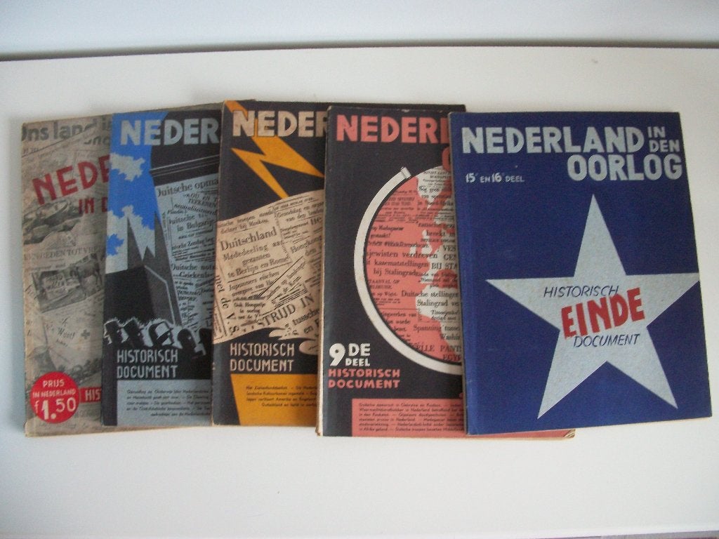 2x Nederland in den Oorlog Historisch Document - 6, 15 pstuk, Ophalen of Verzenden, 20e eeuw of later, Gelezen, F. Vervooren, W.C. Kentie