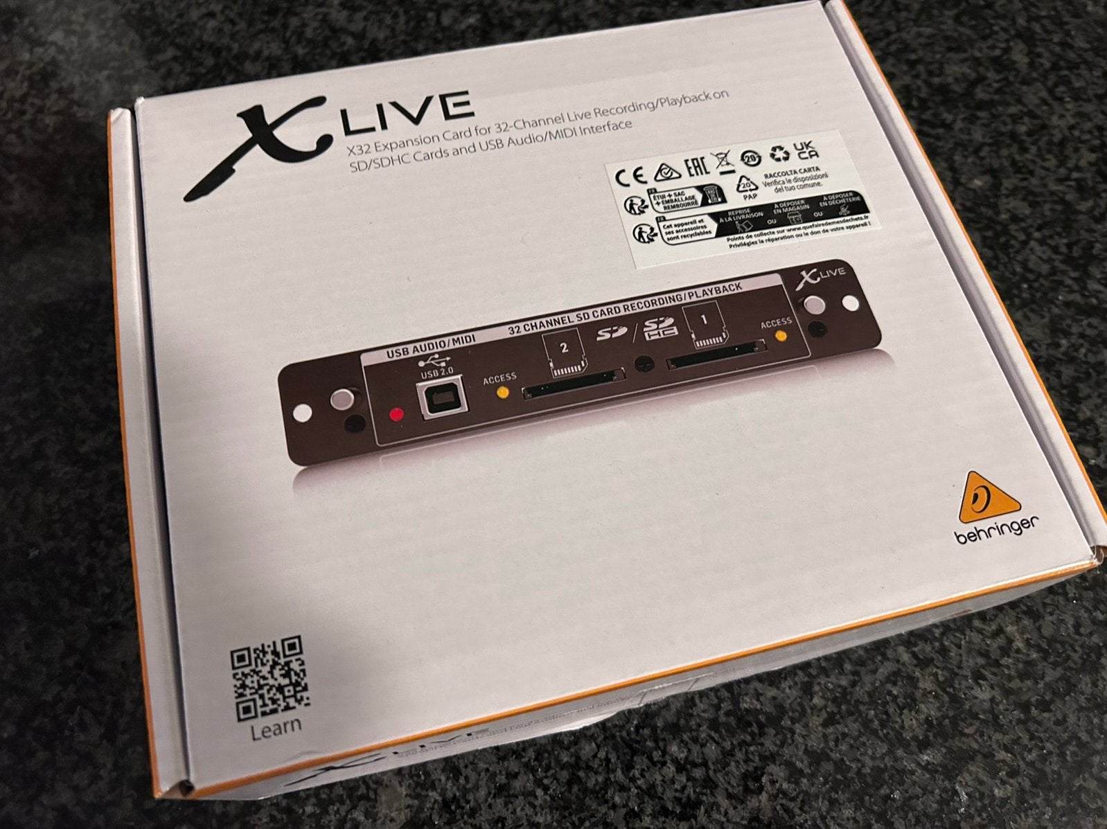 Behringer X32 Expansion Card X32 – (opnemen op SD-kaart), Verzenden, Zo goed als nieuw, 20 kanalen of meer