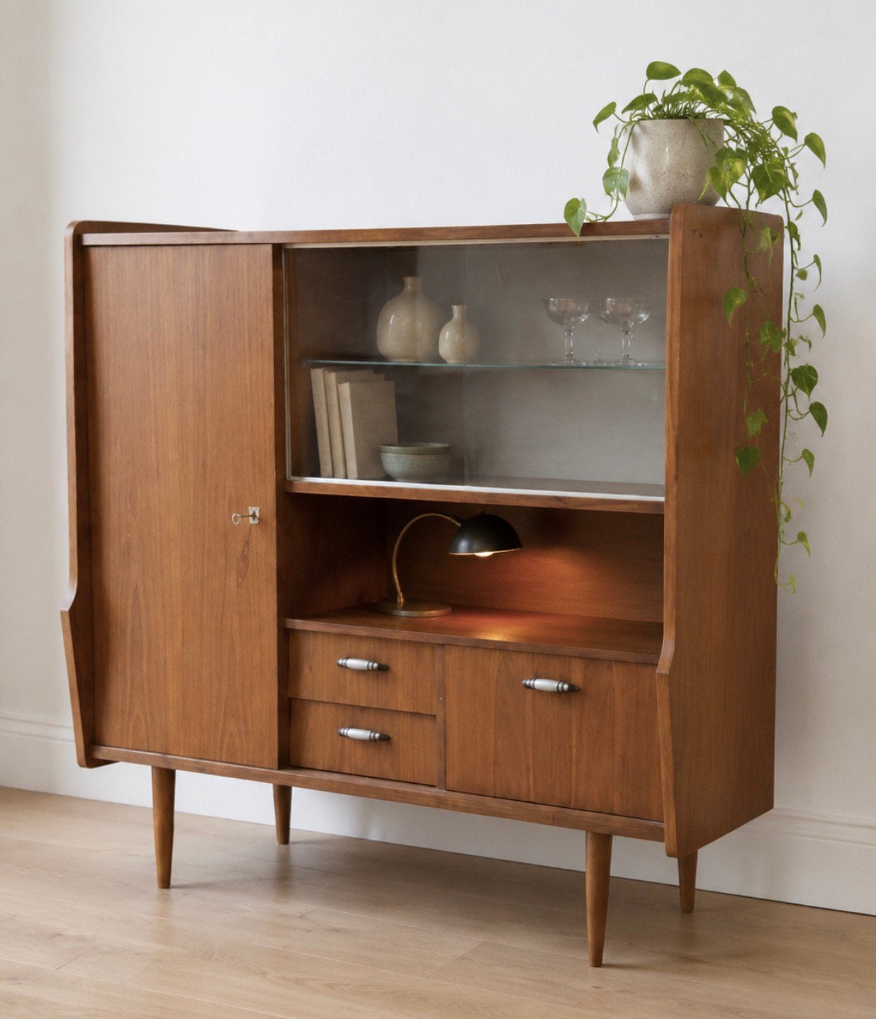 Vintage Gebr. Verhoeff kast – model AFRO 142, Vintage, 100 tot 150 cm, Vintage, Vintage