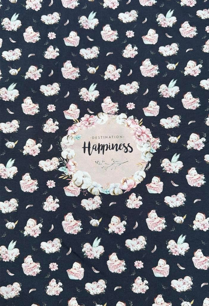 Happiness 3 luik paneel tricot, Hobby en Vrije tijd, Stoffen en Lappen, 120 cm of meer, Ophalen of Verzenden, Zo goed als nieuw