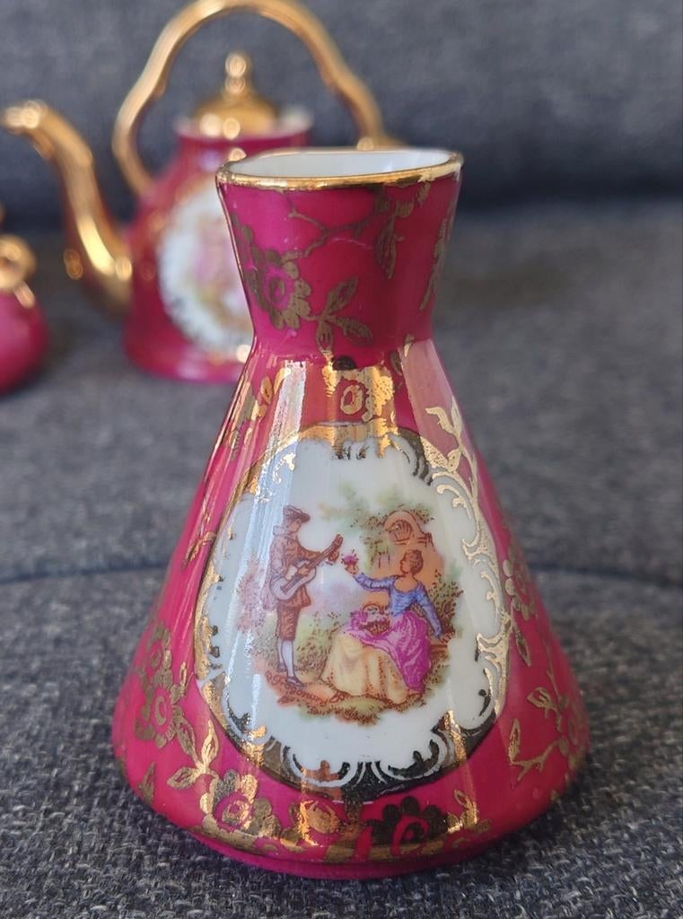 Limoges france miniaturen servies en wandbordje, Ophalen of Verzenden