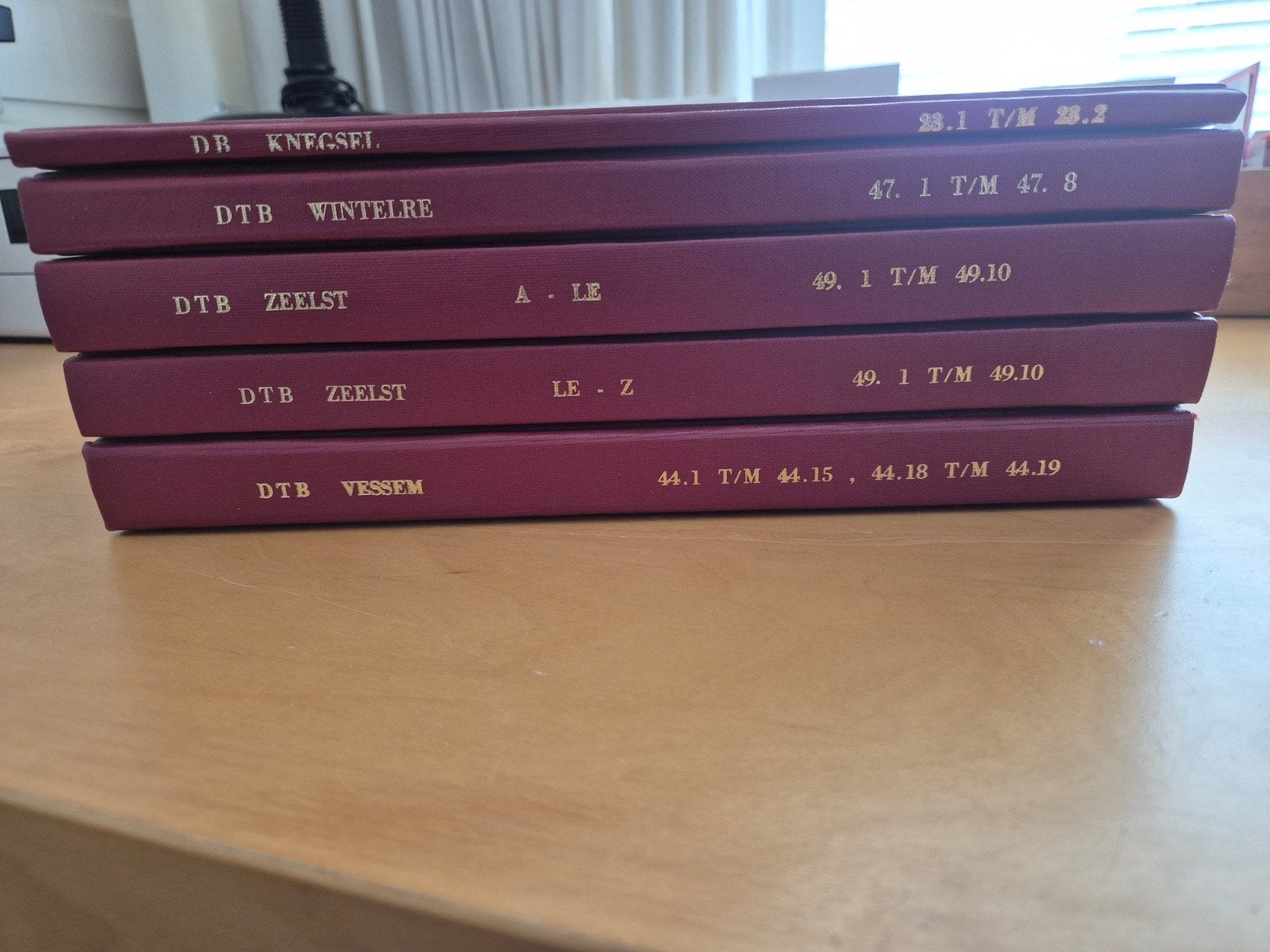 Indicis D.T.B. Registers - Diverse Plaatsen (5 delen), Boeken, Ophalen, Zo goed als nieuw, Onbekend, Nederland