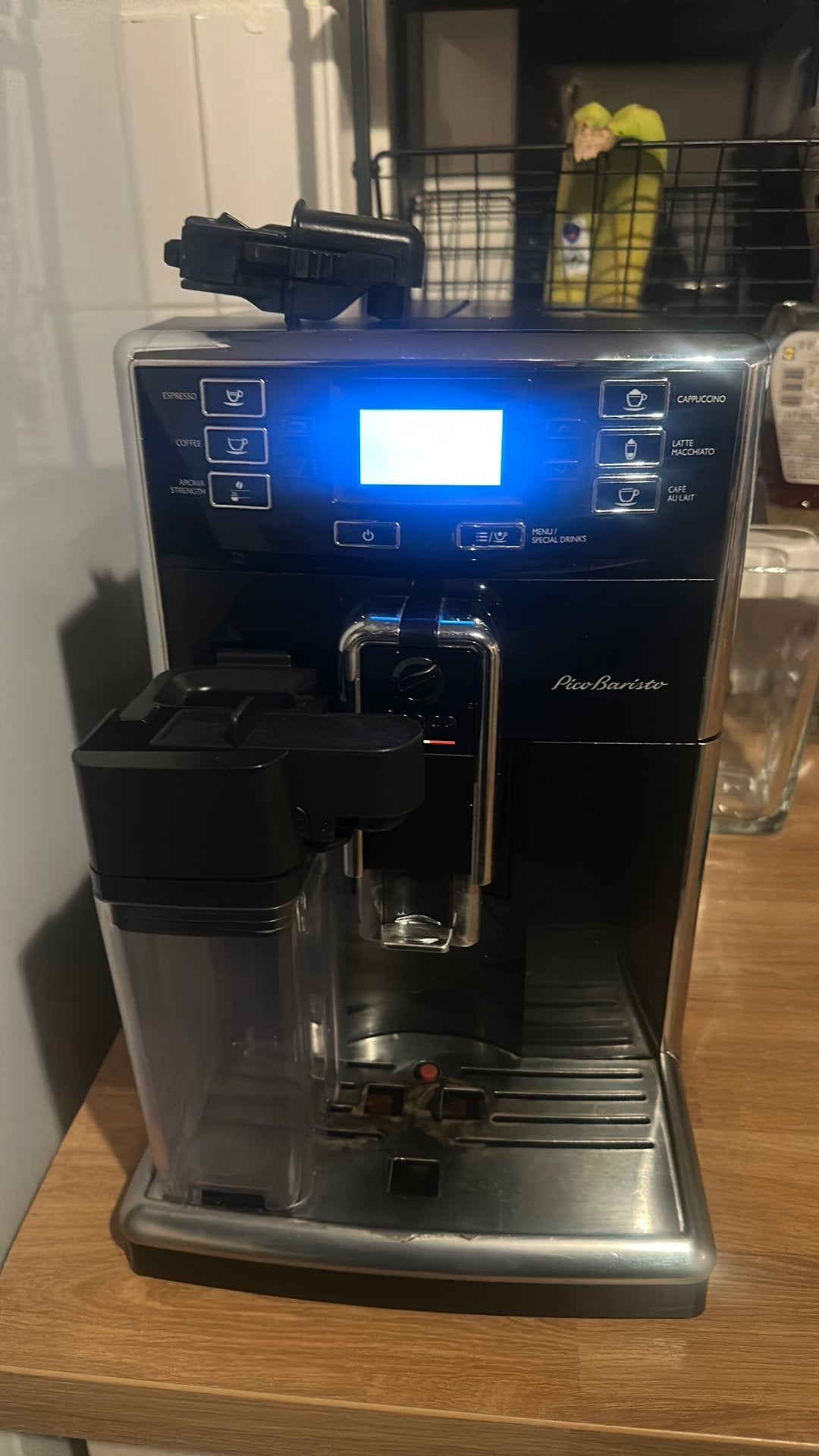 Pico barista all in one, Ophalen of Verzenden, Zo goed als nieuw, Koffiemachine, Koffiebonen