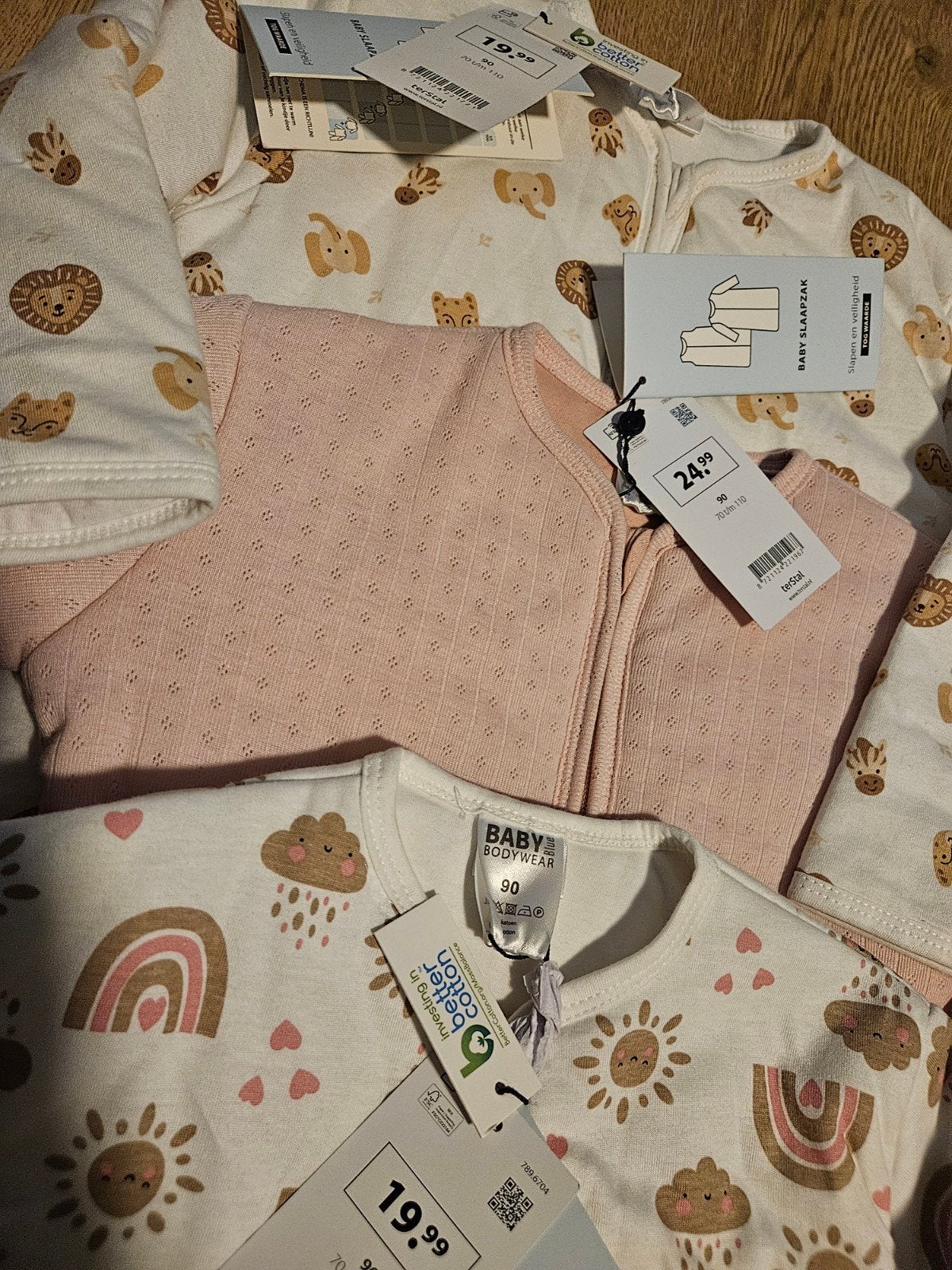 Nieuwe babyslaapzakken - 2-pack en losse slaapzak, Ophalen, Nieuw, Roze, Slaapzak