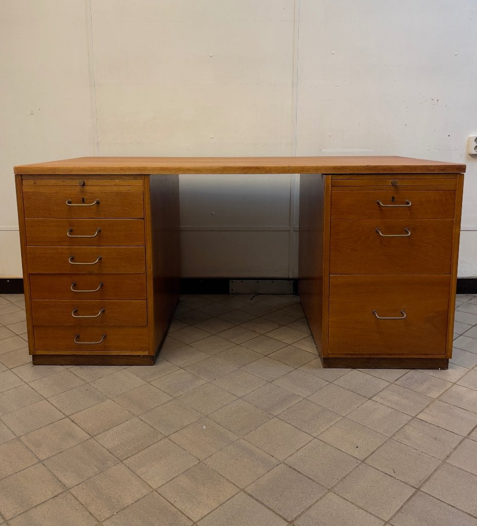 Vintage Deens design bureau van Borge Mogensen, Huis en Inrichting, Gebruikt, Scandinavisch, Geel, Ophalen of Verzenden