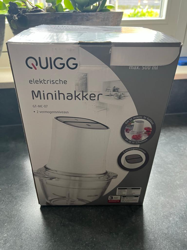 QUIGG Elektrische Minihakker GT-MC-07, Minder dan 1 liter, Ophalen of Verzenden, Zo goed als nieuw, 2 snelheden