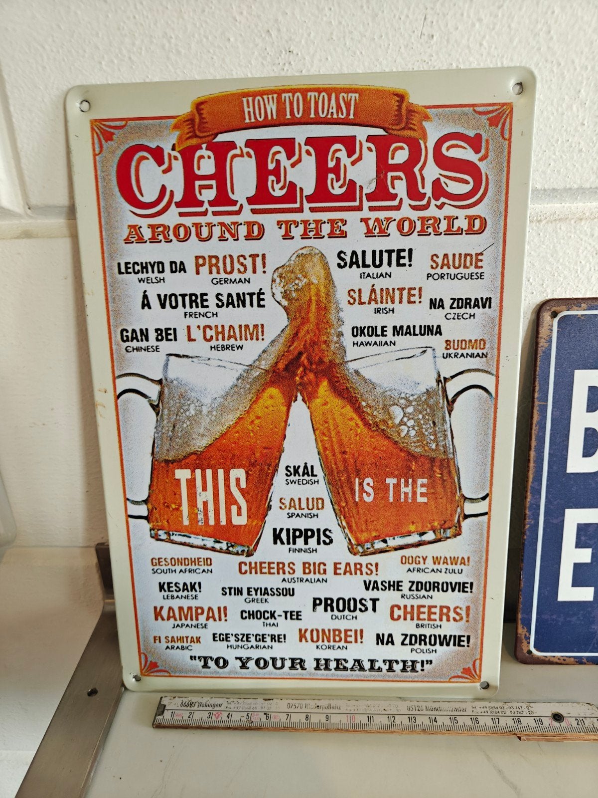 Set van 6 Metalen Mancave borden nu 20 euro bij elkaar, Reclamebord, Ophalen of Verzenden, Zo goed als nieuw, X