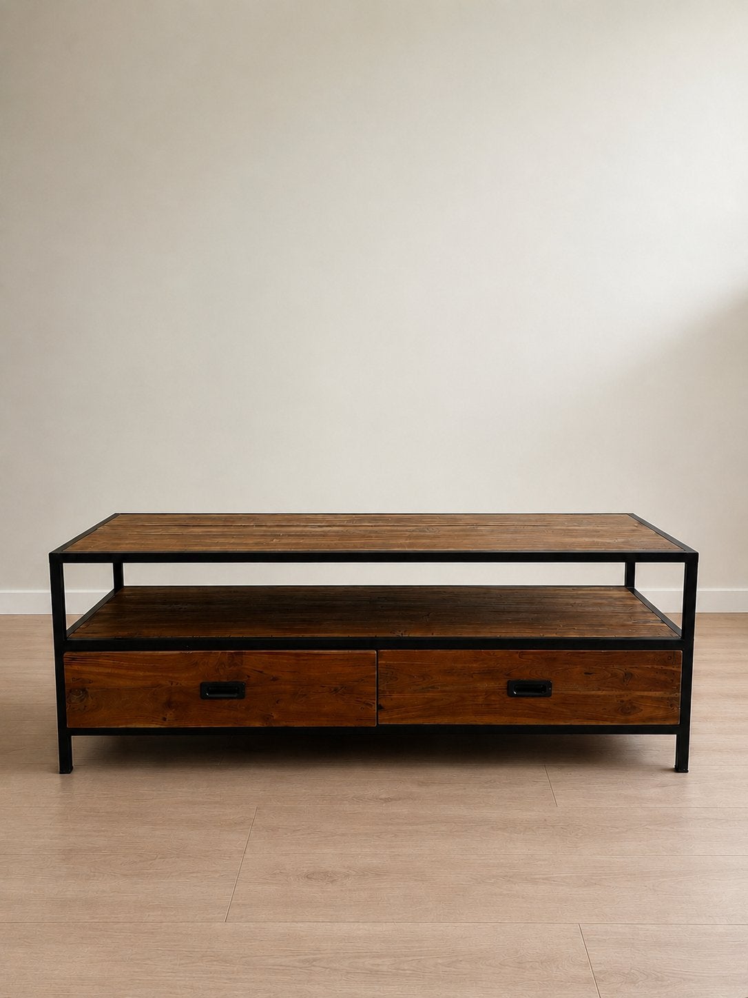 Mango houten tv-meubel, Ophalen, 100 tot 150 cm, Zo goed als nieuw, Minder dan 100 cm
