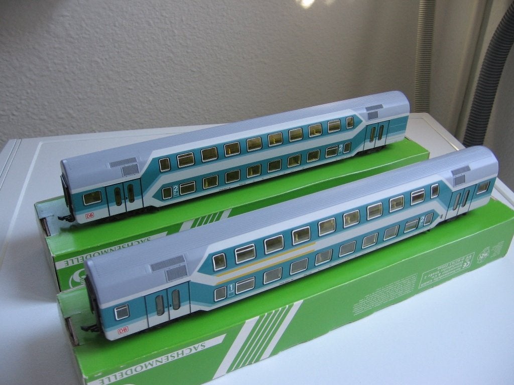 Sachsenmodelle H0. 1:87! DB dubbeldekkers 1/2e. kl. & 2e kl., Overige merken, Treinset, Gelijkstroom, Verzenden