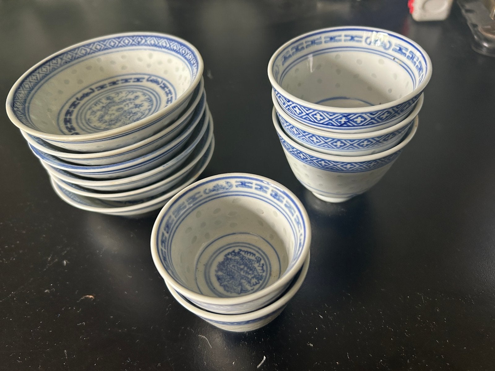 Diverse rijstkorrel servies onderdelen, Ophalen of Verzenden