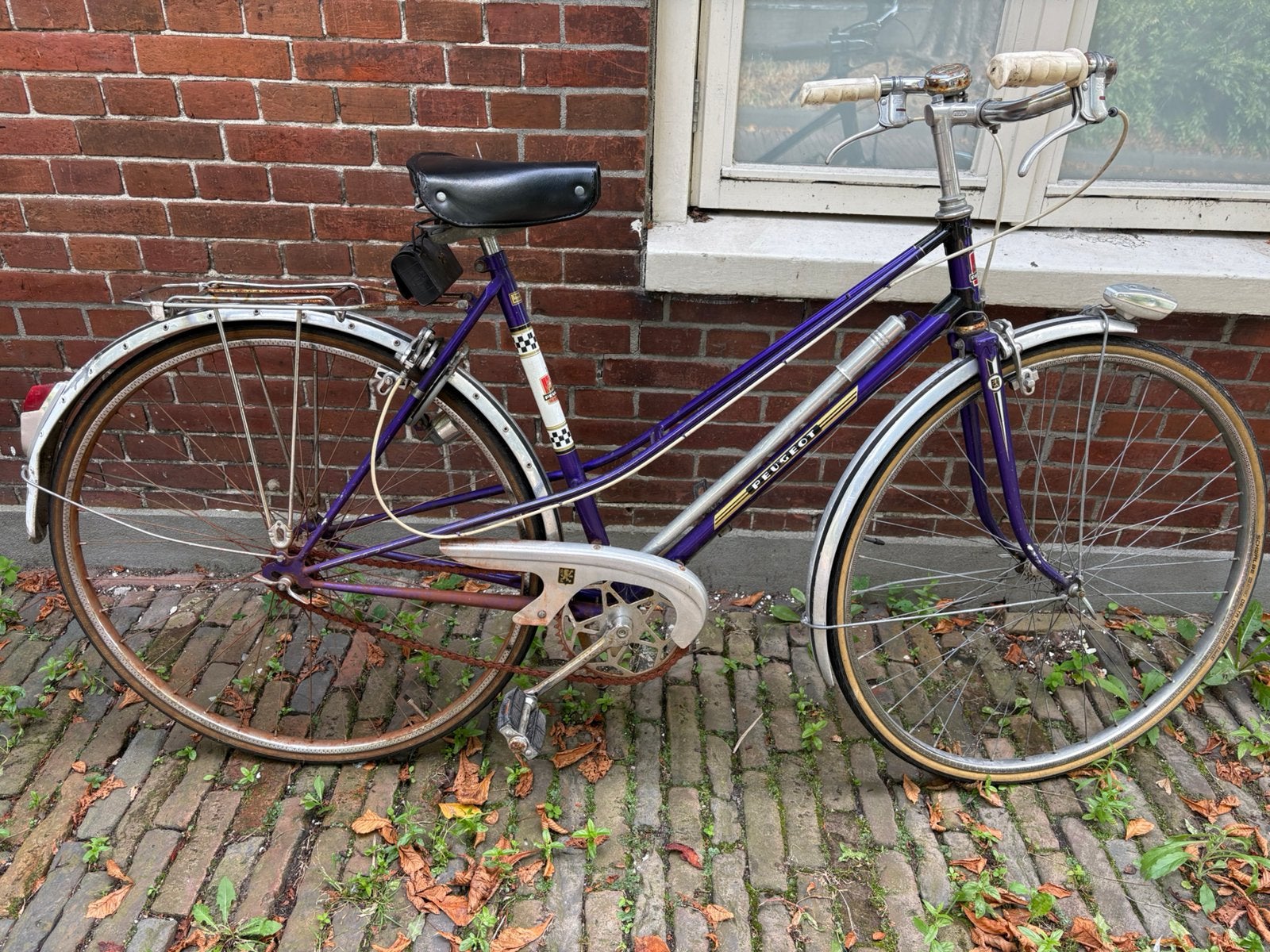 Vintage Peugeot Damesfiets – Paars Retro Opknappertje, Fietsen en Brommers, Fietsen | Dames | Sportfietsen en Toerfietsen, Minder dan 10 versnellingen
