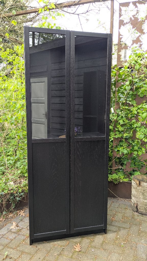 Ikea Billy kast met vitrinedeuren, Huis en Inrichting, Kasten | Boekenkasten, Ophalen, 50 tot 100 cm, 25 tot 50 cm, Gebruikt