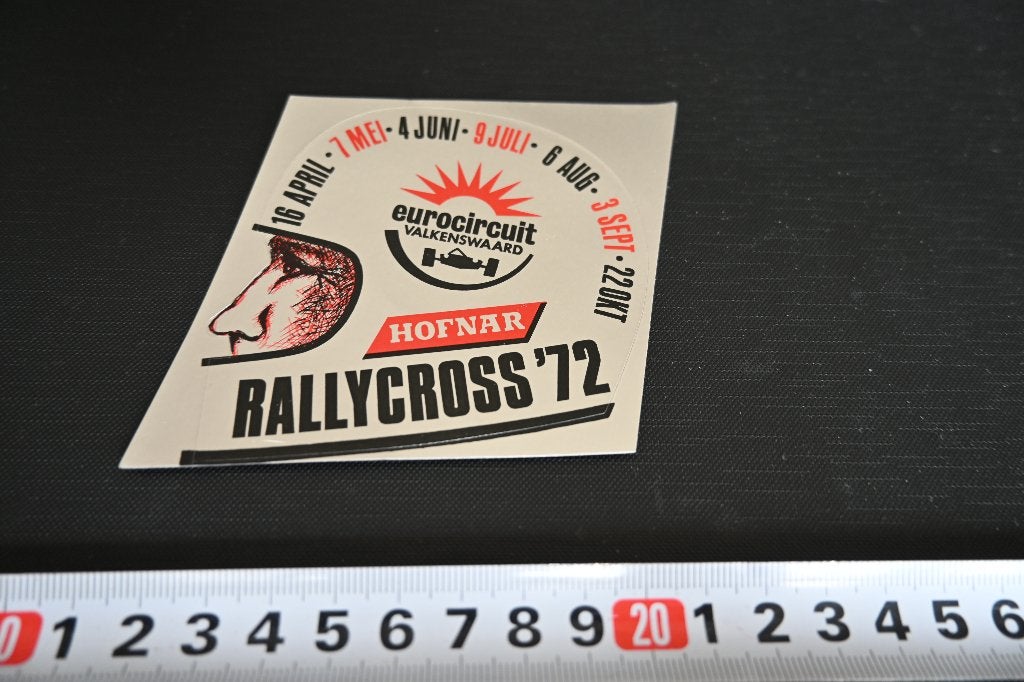 sticker Valkenswaard Eurocircuit Rallycross '72 Hofnar, Ophalen, Zo goed als nieuw