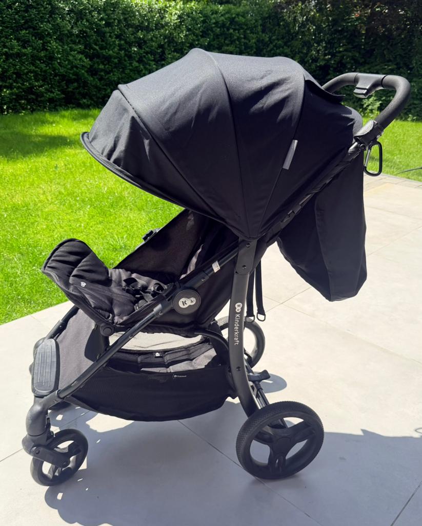 Kindercraft Askou buggy black wandelwagen, Ophalen of Verzenden, Zo goed als nieuw, Verstelbare rugleuning