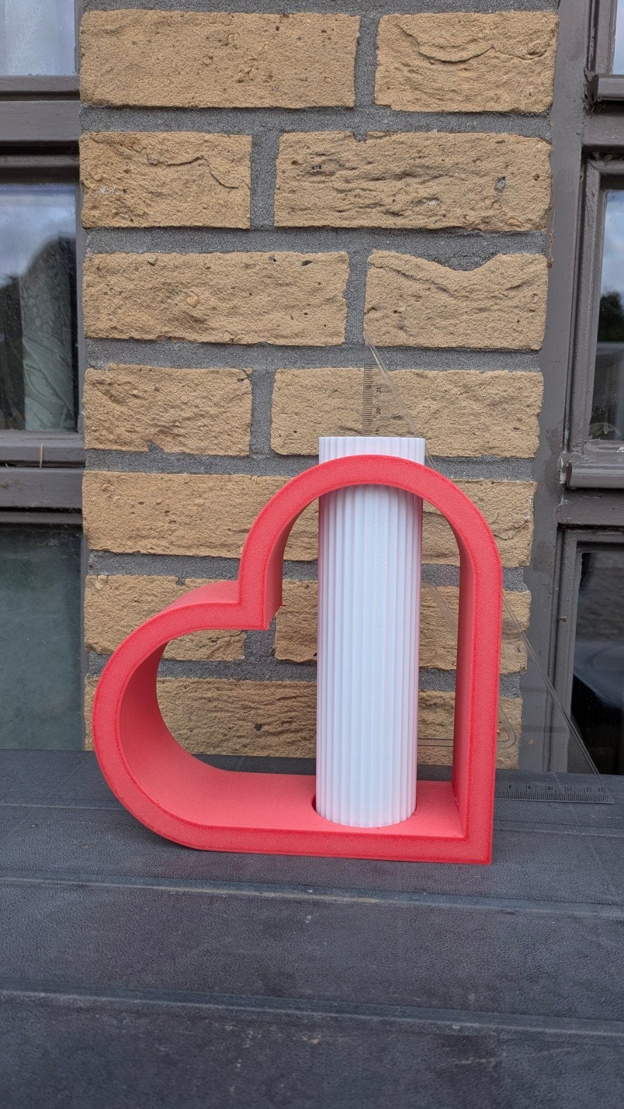 Hartvormige Vaas van PETG - Grafdecoratie of Cadeau, Overige materialen, 3D-geprint, Nieuw, Ophalen of Verzenden