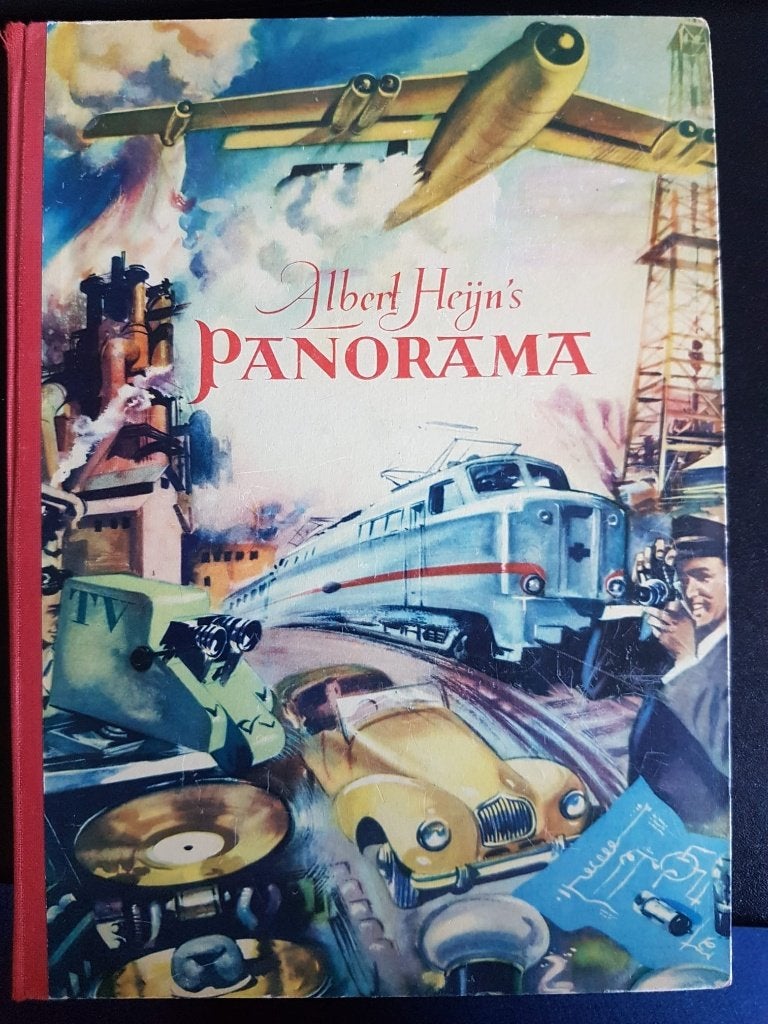 Retro / vintage Albert Heijn’s Panorama – plaatjesalbum 1953, Ophalen of Verzenden, Gelezen