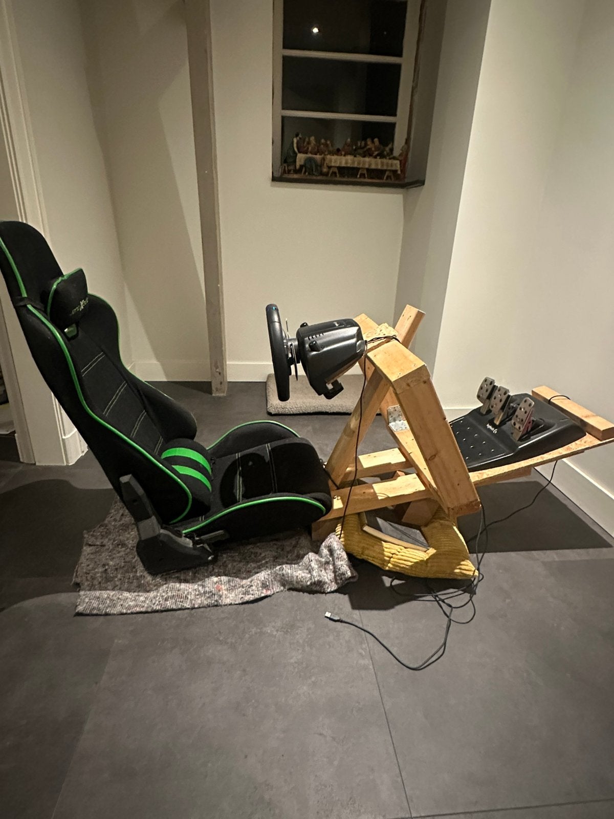 Logitech g29 met force feedback en race stoel, Spelcomputers en Games, Ophalen, 1 speler, Racen en Vliegen, Zo goed als nieuw