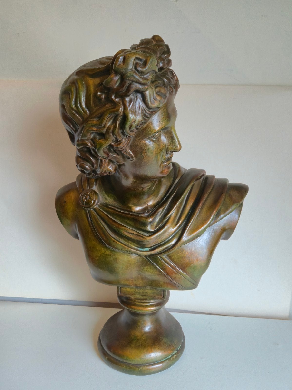 De gebroeders Van Paridon Buste van Apollo Belvedere, Antiek en Kunst, Buste, Gemerkt, Bruin, Man